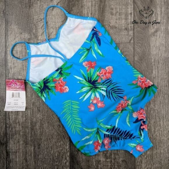 Kanu Surf Daisy Beach Sport One Piece Swimsuit Size 12 - Picture 4 of 4